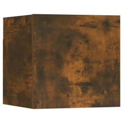 vidaXL Mueble para TV de pared color roble ahumado 30,5x30x30 cm
