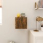 vidaXL Mueble para TV de pared color roble ahumado 30,5x30x30 cm
