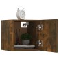 vidaXL Mueble para TV de pared color roble ahumado 30,5x30x30 cm