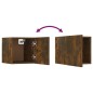 vidaXL Mueble para TV de pared color roble ahumado 30,5x30x30 cm