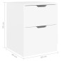 vidaXL Mesitas de noche 2 uds madera de ingeniería blanco 40x40x50 cm vidaXL Mesitas de noche 2 uds madera de ingeniería blanco 40x40x50 cm