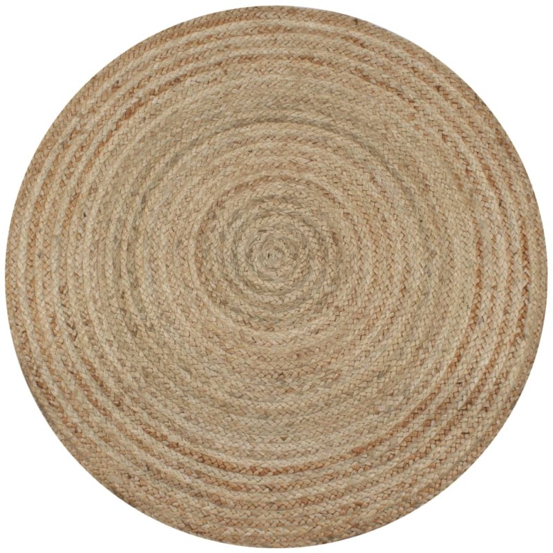 vidaXL Alfombra redonda 120 cm yute trenzado vidaXL Alfombra redonda 120 cm yute trenzado