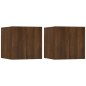 vidaXL Muebles para TV de pared 2 uds roble marrón 30,5x30x30 cm vidaXL Muebles para TV de pared 2 uds roble marrón 30,5x30x30 cm