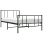vidaXL Estructura de cama con cabecero y estribo metal negro 90x190 cm vidaXL Estructura de cama con cabecero y estribo metal negro 90x190 cm