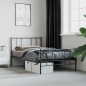 vidaXL Estructura de cama con cabecero y estribo metal negro 90x190 cm vidaXL Estructura de cama con cabecero y estribo metal negro 90x190 cm