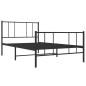 vidaXL Estructura de cama con cabecero y estribo metal negro 90x190 cm vidaXL Estructura de cama con cabecero y estribo metal negro 90x190 cm