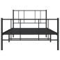 vidaXL Estructura de cama con cabecero y estribo metal negro 90x190 cm vidaXL Estructura de cama con cabecero y estribo metal negro 90x190 cm