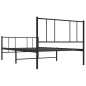 vidaXL Estructura de cama con cabecero y estribo metal negro 90x190 cm vidaXL Estructura de cama con cabecero y estribo metal negro 90x190 cm