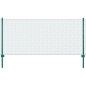 vidaXL Valla de malla alambre con postes acero 25x0,5 m verde