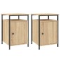 vidaXL Mesitas noche 2 uds madera contrachapada color roble 40x42x60cm vidaXL Mesitas noche 2 uds madera contrachapada color roble 40x42x60cm