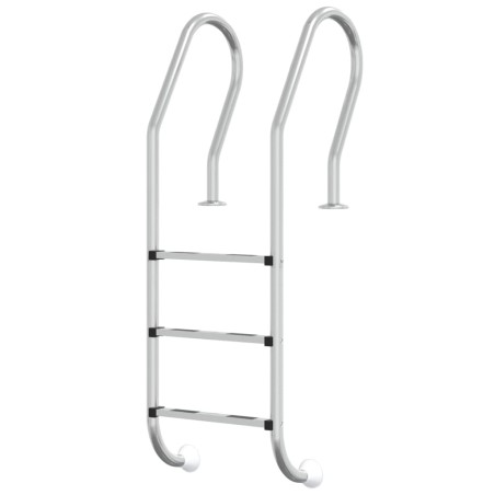 vidaXL Escalera para piscina acero inoxidable 304 54x38x158 cm
