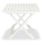 vidaXL Mesa y sillas bistró de jardín plegables 3 pzas plástico blanco vidaXL Mesa y sillas bistró de jardín plegables 3 pzas plástico blanco