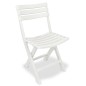 vidaXL Mesa y sillas bistró de jardín plegables 3 pzas plástico blanco vidaXL Mesa y sillas bistró de jardín plegables 3 pzas plástico blanco