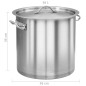 vidaXL Cacerola de acero inoxidable 36 L 36x36 cm vidaXL Cacerola de acero inoxidable 36 L 36x36 cm