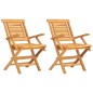 vidaXL Sillas de jardín plegables 2 uds madera maciza teca 56x63x90 cm vidaXL Sillas de jardín plegables 2 uds madera maciza teca 56x63x90 cm