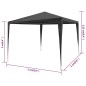 vidaXL Carpa para fiestas PE gris antracita 3x3 m vidaXL Carpa para fiestas PE gris antracita 3x3 m