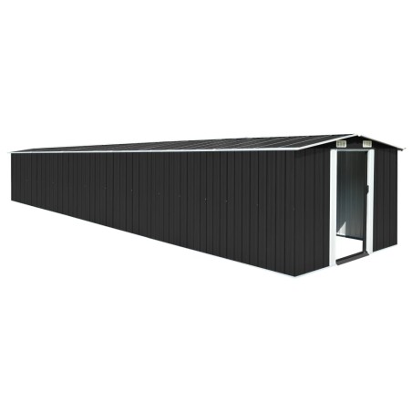 vidaXL Cobertizo jardín acero galvanizado gris antracita 257x779x181cm