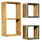 vidaXL Estantes de pared de madera reciclada de teca maciza 3 piezas vidaXL Estantes de pared de madera reciclada de teca maciza 3 piezas