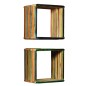 vidaXL Estantes de pared de madera reciclada de teca maciza 3 piezas vidaXL Estantes de pared de madera reciclada de teca maciza 3 piezas