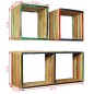 vidaXL Estantes de pared de madera reciclada de teca maciza 3 piezas vidaXL Estantes de pared de madera reciclada de teca maciza 3 piezas