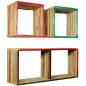 vidaXL Estantes de pared de madera reciclada de teca maciza 3 piezas vidaXL Estantes de pared de madera reciclada de teca maciza 3 piezas