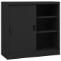 vidaXL Armario de oficina puerta corredera acero antracita 90x40x90cm