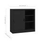vidaXL Armario de oficina puerta corredera acero antracita 90x40x90cm