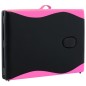 vidaXL Camilla de masaje plegable 2 zonas aluminio negro y rosa vidaXL Camilla de masaje plegable 2 zonas aluminio negro y rosa