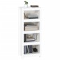 vidaXL Estantería madera maciza de pino blanca 50 x 35 x 125,5 cm vidaXL Estantería madera maciza de pino blanca 50 x 35 x 125,5 cm