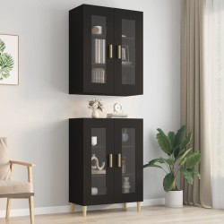 vidaXL Armario de pared colgante negro 69,5x34x90 cm