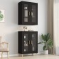 vidaXL Armario de pared colgante negro 69,5x34x90 cm vidaXL Armario de pared colgante negro 69,5x34x90 cm