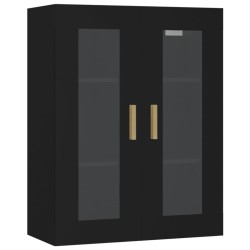 vidaXL Armario de pared colgante negro 69,5x34x90 cm