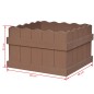 vidaXL Arriate WPC marrón 40x40x25 cm vidaXL Arriate WPC marrón 40x40x25 cm