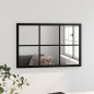 vidaXL Espejo de pared metal negro 60x40 cm