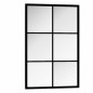 vidaXL Espejo de pared metal negro 60x40 cm