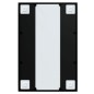 vidaXL Espejo de pared metal negro 60x40 cm