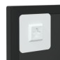vidaXL Espejo de pared metal negro 60x40 cm