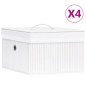 vidaXL Cajas de almacenamiento de bambú 4 unidades blanco vidaXL Cajas de almacenamiento de bambú 4 unidades blanco