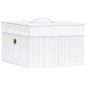 vidaXL Cajas de almacenamiento de bambú 4 unidades blanco vidaXL Cajas de almacenamiento de bambú 4 unidades blanco