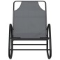 vidaXL Tumbona mecedora 2 unidades de acero y textilene gris vidaXL Tumbona mecedora 2 unidades de acero y textilene gris