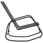 vidaXL Tumbona mecedora 2 unidades de acero y textilene gris vidaXL Tumbona mecedora 2 unidades de acero y textilene gris