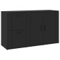 vidaXL Aparador de madera contrachapada negro 100x33x59,5 cm vidaXL Aparador de madera contrachapada negro 100x33x59,5 cm