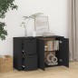 vidaXL Aparador de madera contrachapada negro 100x33x59,5 cm vidaXL Aparador de madera contrachapada negro 100x33x59,5 cm