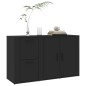 vidaXL Aparador de madera contrachapada negro 100x33x59,5 cm vidaXL Aparador de madera contrachapada negro 100x33x59,5 cm