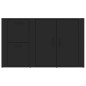 vidaXL Aparador de madera contrachapada negro 100x33x59,5 cm vidaXL Aparador de madera contrachapada negro 100x33x59,5 cm