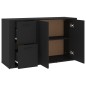 vidaXL Aparador de madera contrachapada negro 100x33x59,5 cm vidaXL Aparador de madera contrachapada negro 100x33x59,5 cm