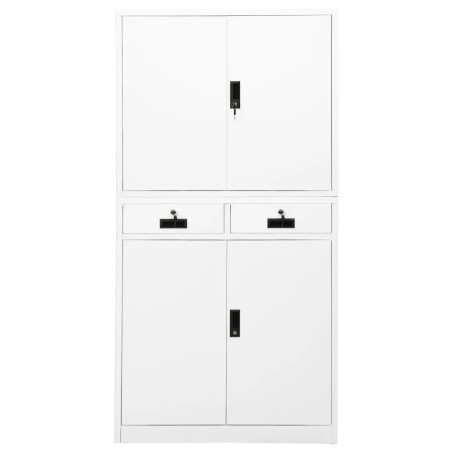 vidaXL Armario de oficina de acero blanco 90x40x180 cm