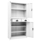 vidaXL Armario de oficina de acero blanco 90x40x180 cm