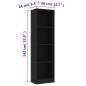 vidaXL Estantería de 4 niveles madera de ingeniería negro 40x24x142 cm vidaXL Estantería de 4 niveles madera de ingeniería negro 40x24x142 cm