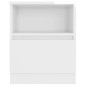 vidaXL Mesita de noche madera contrachapada blanco brillo 40x40x50 cm